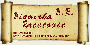 Miomirka Račetović vizit kartica